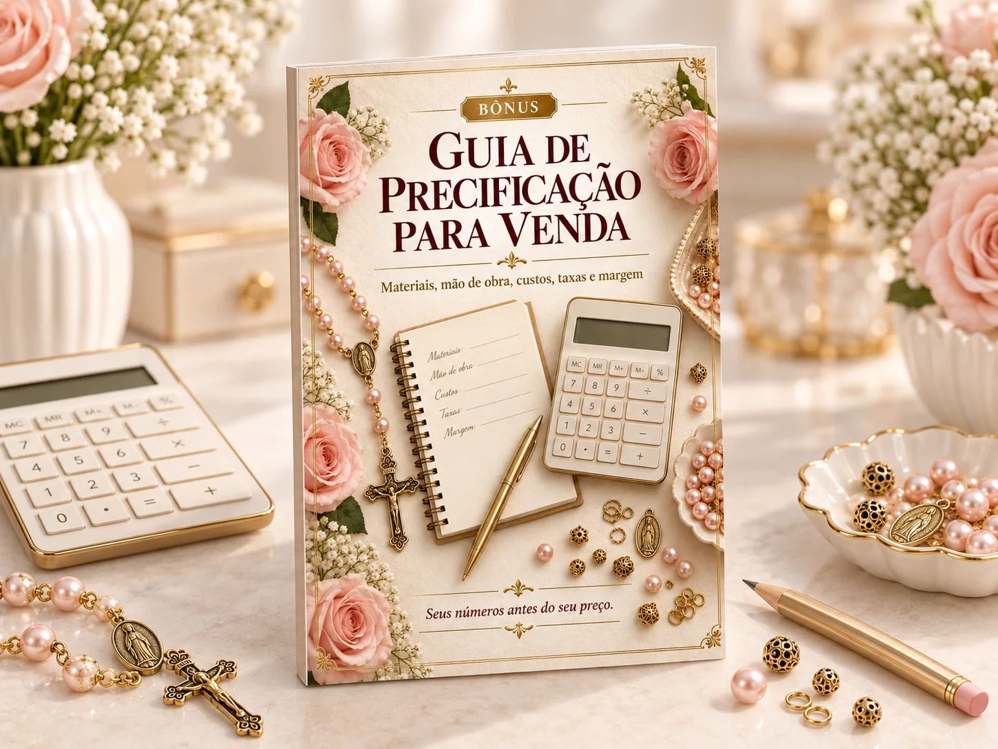 Mockup do bônus Guia de Precificação e Venda.